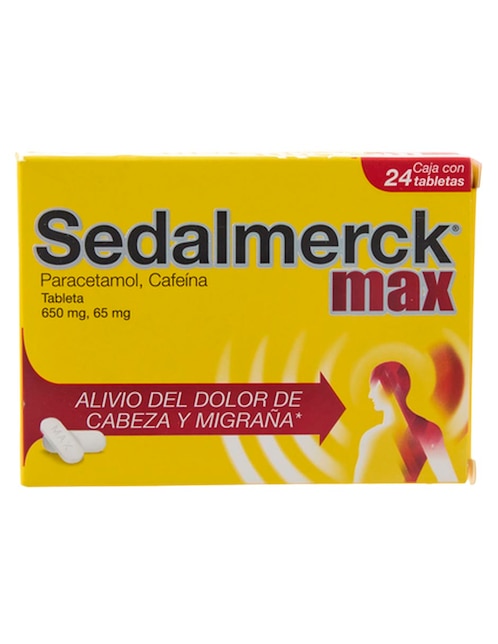 MERCK Tabletas para dolor de cabeza y migrañas Sedalmerck max