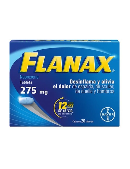 Tabletas para desinflamar y aliviar dolor intenso Flanax