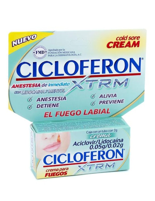 Crema para fuegos Cicloferon XTRM Aciclovir - Lidocaína