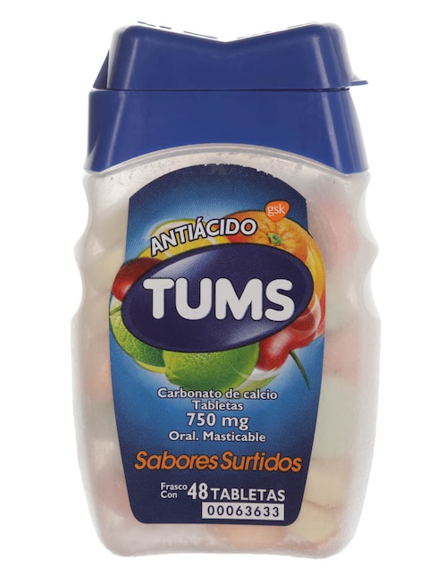 Tabletas masticables para malestar estomacal Tums