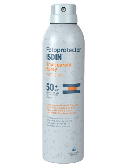 Fotoprotector corporal Isdin Transparent Wet Skin SPF 50+ 250 ml