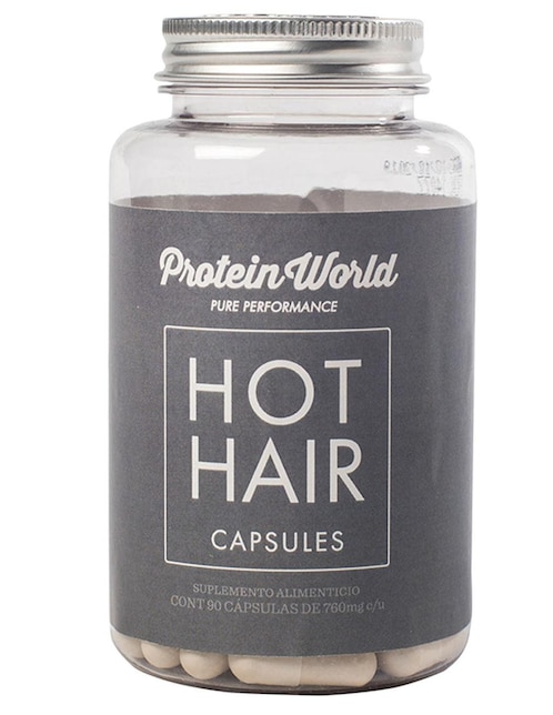 Suplemento alimenticio anticaida capilar Protein World Hot Hair 90 cápsulas