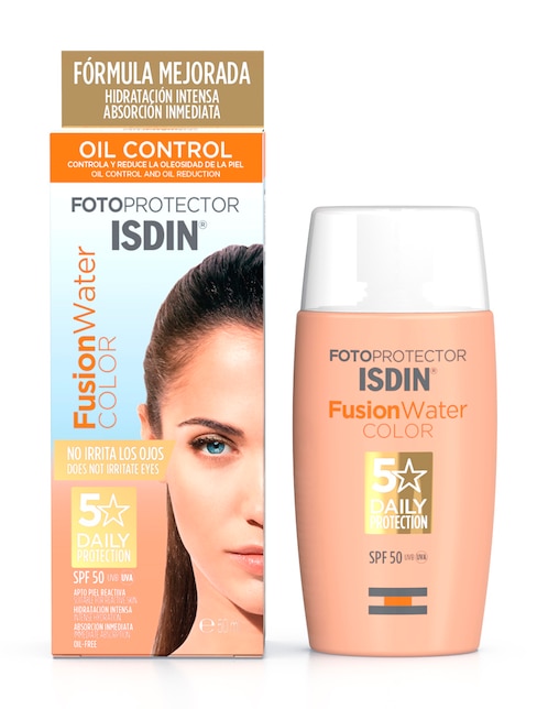 Protector solar FPS 50 Oil Control Isdin Fusion Water Color 50 ml