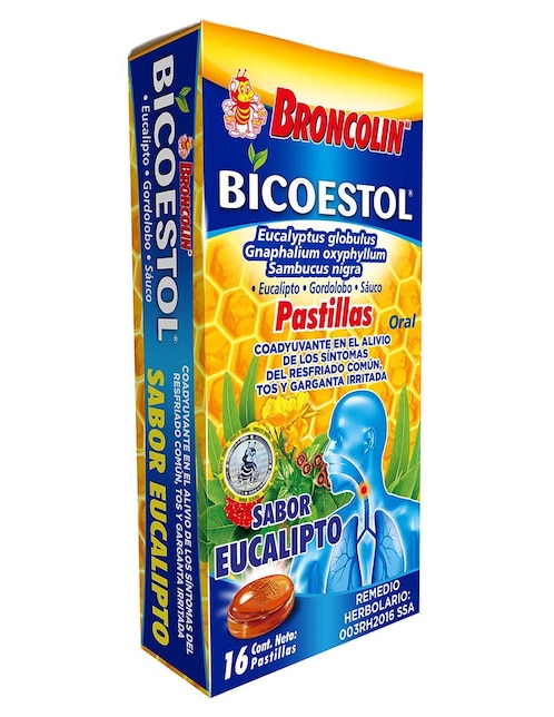 Pastillas para gripe y tos Broncolín Eucalipto