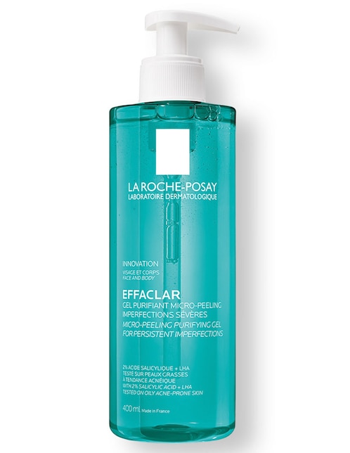 Limpiador facial Gel Purifiant Micro-Peeling La Roche Posay Effaclar recomendado para purificar