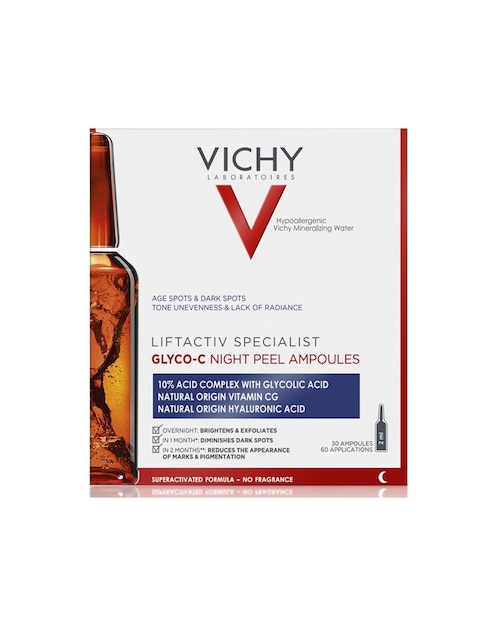 Serum antiedad facial ampolletas GLYCO-C anti-arrugas Vichy Liftactiv todo tipo de piel 60 ml