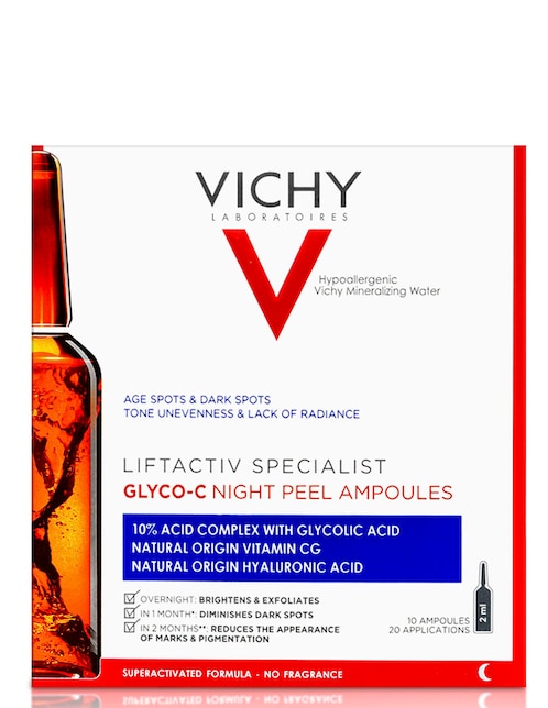 Serum antiedad facial ampolletas GLYCO-C anti-arrugas  Vichy Liftactiv todo tipo de piel 20 ml