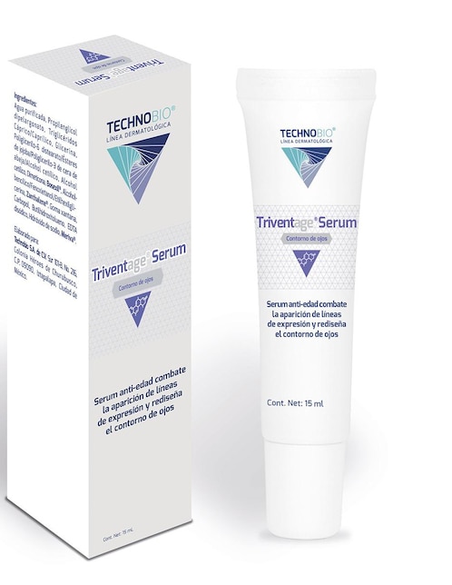 Crema para ojos recomendada para prevenir signos de la edad día y noche Triventage para todo tipo piel