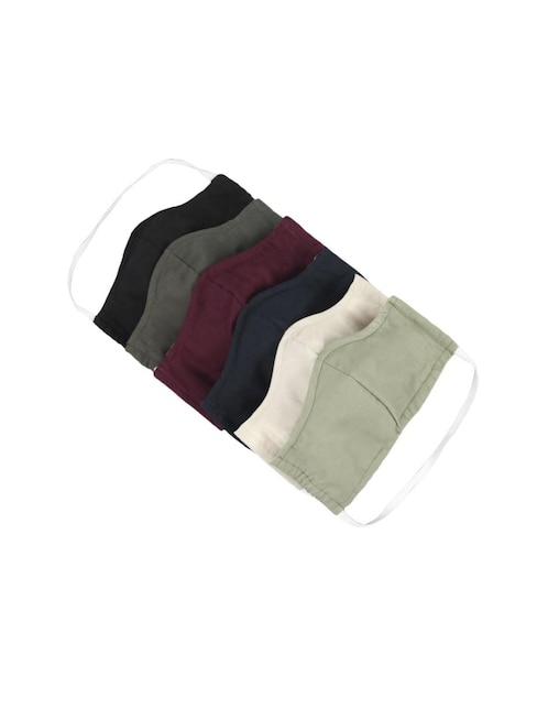 Cubrebocas Nap con bolsillo para filtro para infantil unisex S algodón 6 piezas lisos variados