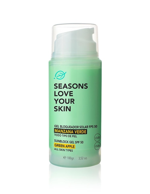Bloqueador solar FPS 50 Love Your Skin Seasons Manzana Verde 100 g
