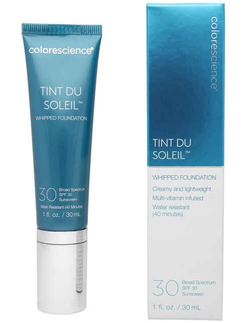Base liquida de maquillaje con protección solar Colorescience Tint Du Soleil SPF 30 Whipped Foundation Tan 30 ml