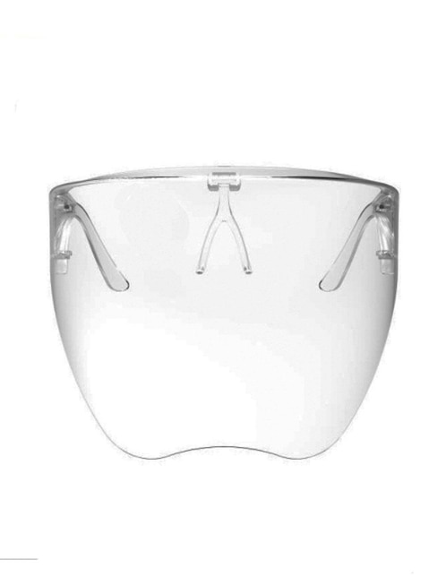 Careta con armazón de lentes protector facial reutilizable Face Shield