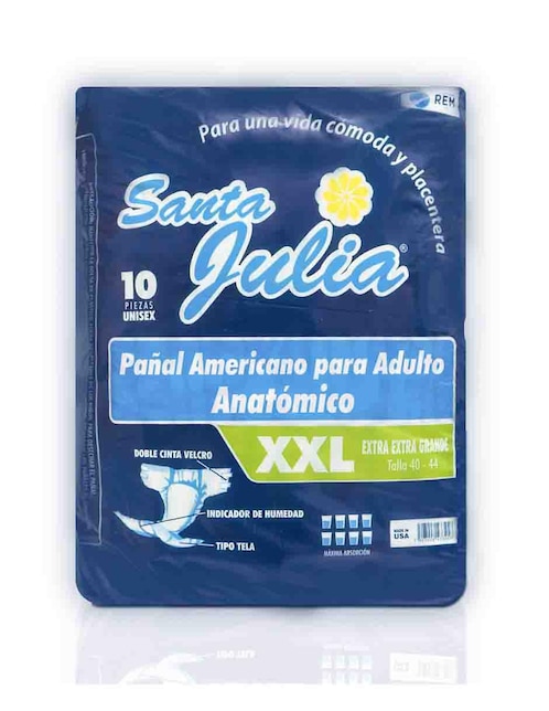 Pañales para adulto Santa Julia 10 piezas