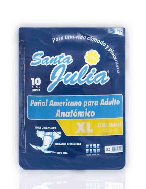 Pañales para adulto Santa Julia 10 piezas