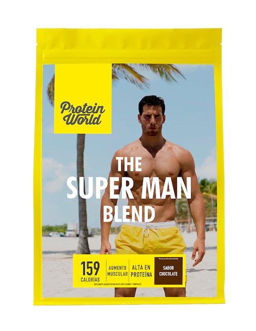 The Super Man Blend Protein World sabor chocolate en polvo