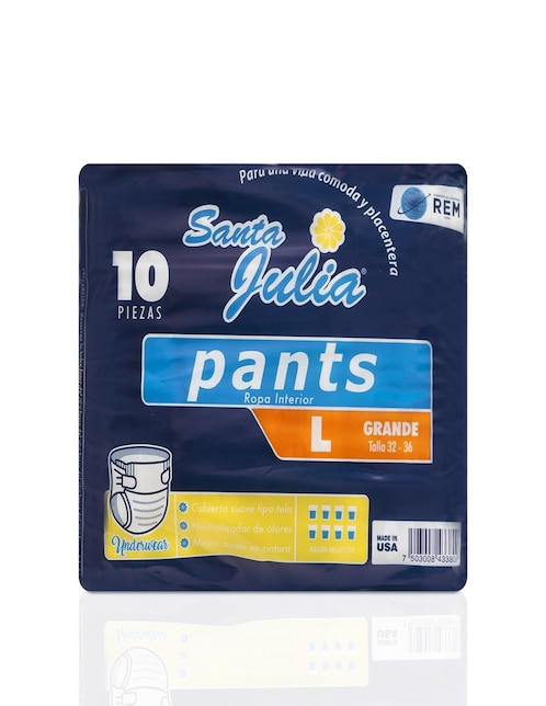 Set pañales tipo calzón para adulto Santa Julia 80 piezas