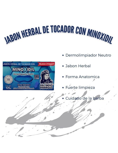 Set Jabones De Minoxidil Indio Papago Estimula Crecimiento 4 Piezas 4 