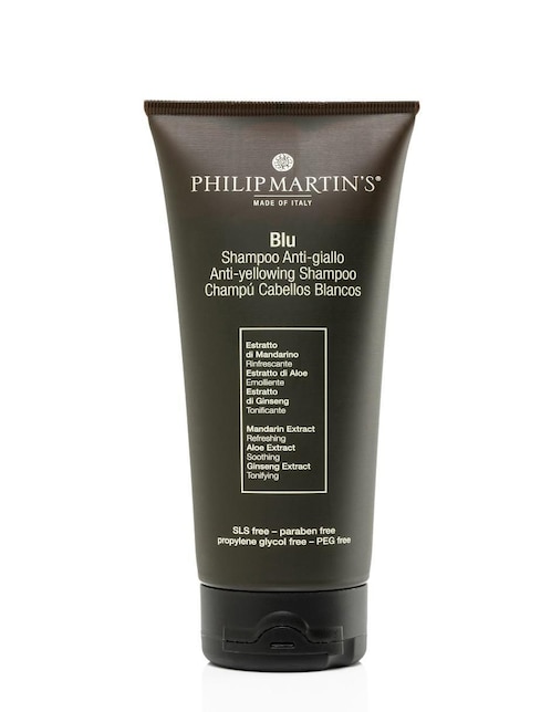 Shampoo matizador de canas para cabello Philip Martin´s Blue