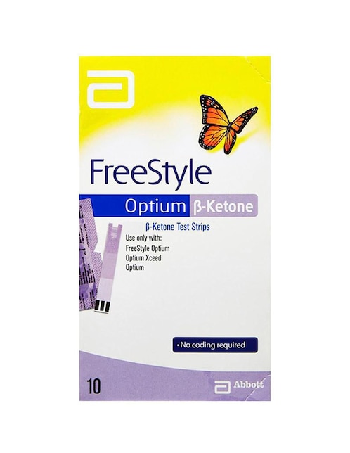 Tiras Reactivas para Cetonas Freestyle Optium Ketone