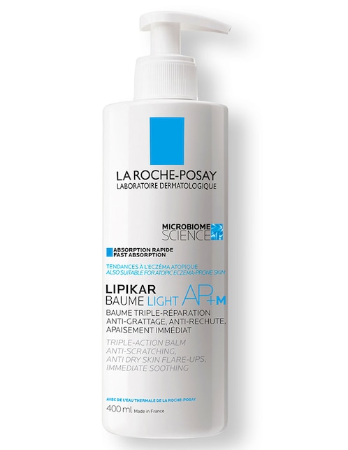 Crema para cuerpo Baume Light AP+M Lipikar La Roche Posay recomendado para calmar y aliviar la piel