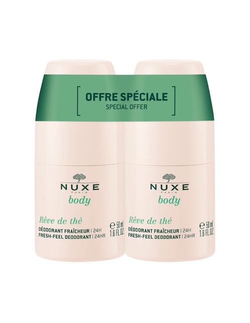 Set de desoderantes de roll-on Rêve de Thé Duo Nuxe