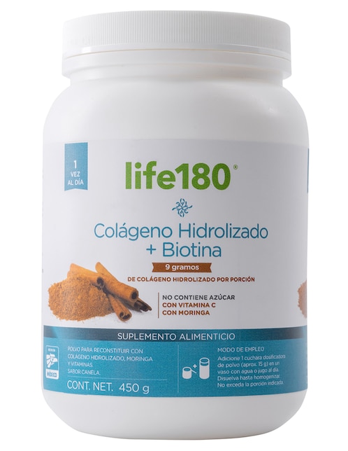 Colágeno Life 180 canela 450 g