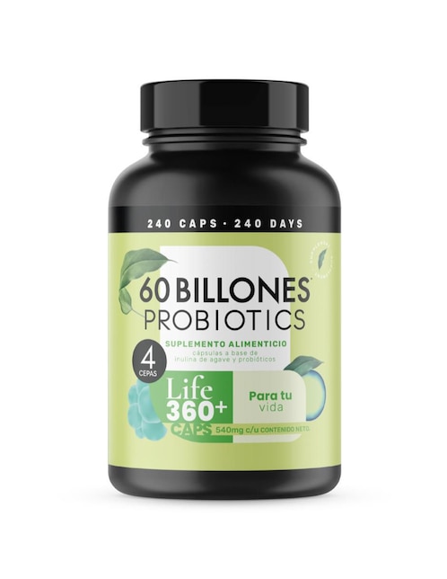 Probioticos 60 Billones Life 360+ Probiotics 200 cápsulas