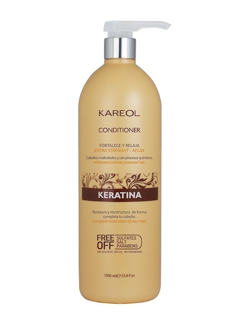 Acondicionador para cabello Restaura Fortalece Nutre Kareol Keratina 1000 ml