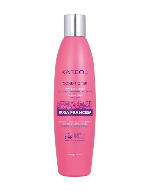 Acondicionador para cabello Suavidad Fuerza Brillo Kareol Rosa Francesa 300 ml