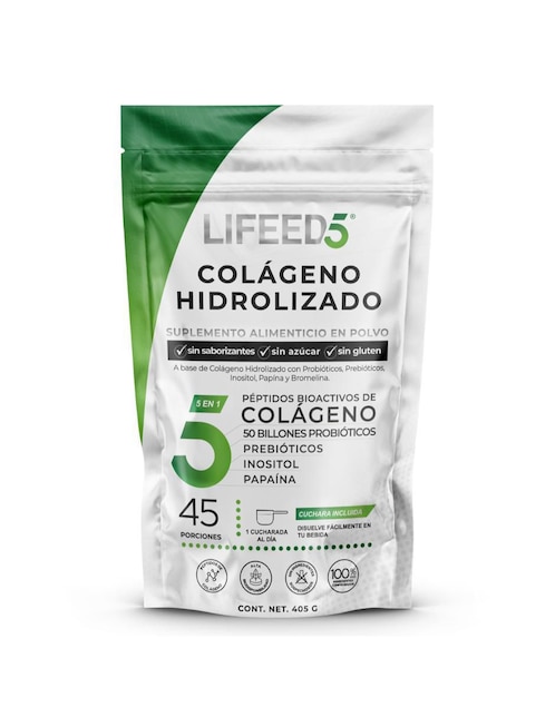 Probióticos Colágeno Hidrolizado Lifeed5 405 g