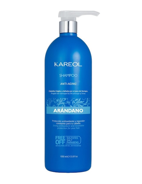 Shampoo para cabello fuerza antiedad antioxidante Kareol Arandano azul