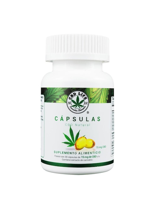 Suplemento alimenticio CBD Life 30 cápsulas