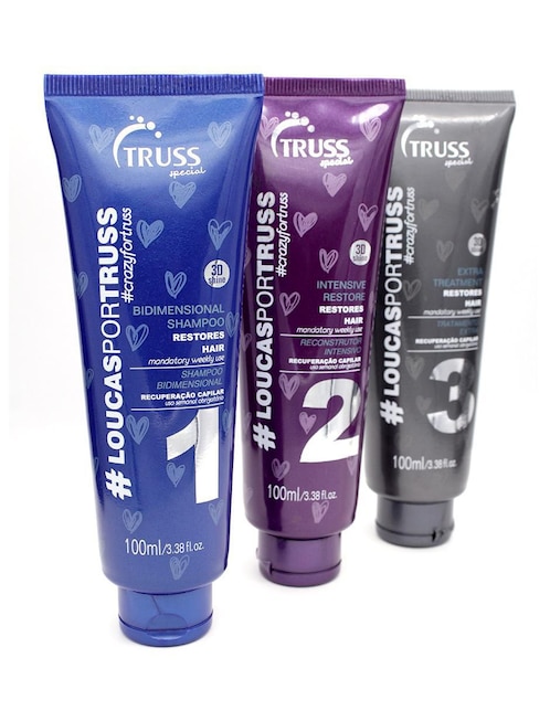 Kit tratamiento capilar hidratante Truss Crazy For Truss