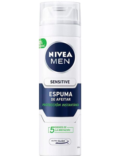 Crema para afeitar recomendada para limpiar día y noche Nivea Men Sensitive Vitamina E para piel sensible