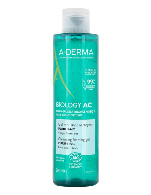 Gel para rostro limpiador Aderma Biology