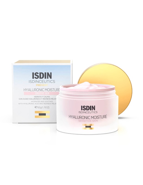 Crema para rostro y labios recomendada para hidratar día y noche Isdin Isdinceutics para piel sensible