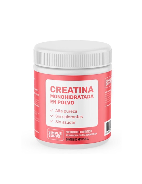 Creatina monohidratada Simple Supps sabor natural 375 g