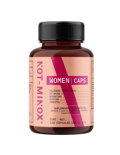Women Caps Crecimiento Cabello Colágeno Vit E Not Minox con colágeno, vitamina e, queratina, e inositol 120 cápsulas