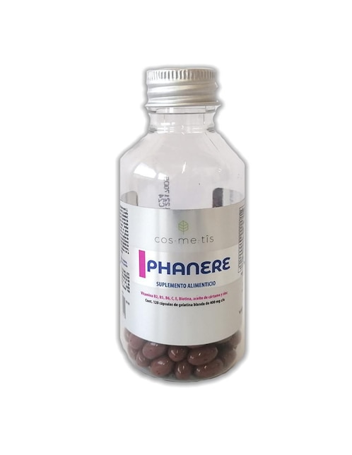 Phanere Cosmetis con vitamina E sabor natural 120 cap