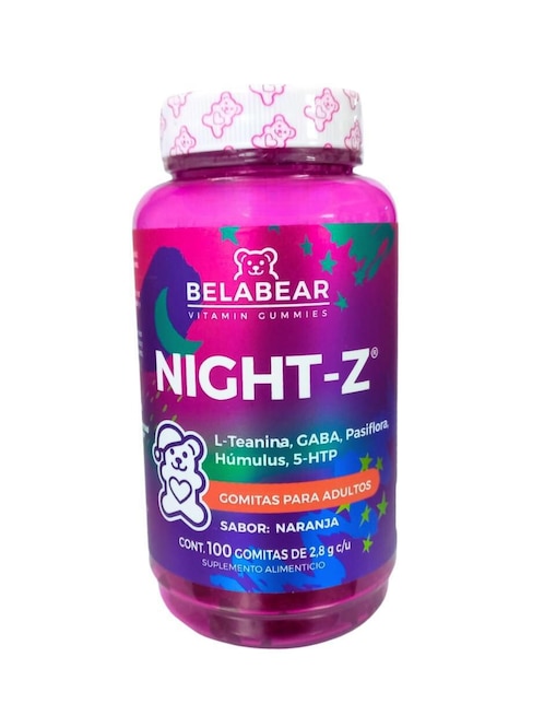 Night-Z Belabear con gaba sabor naranja 100 gomitas