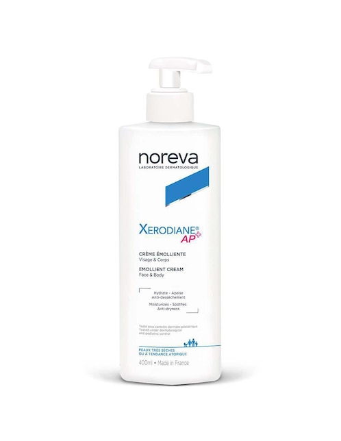Crema para rostro y cuerpo recomendada para calmar y aliviar la piel día Noreva Xerodiane Ap+ para piel seca y sensible