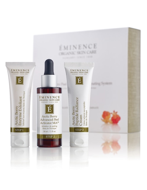 Tratamiento facial Éminence Arctic Berry Peel & Peptide Illuminating System exfoliante Starter Sets & Gift Sets 1