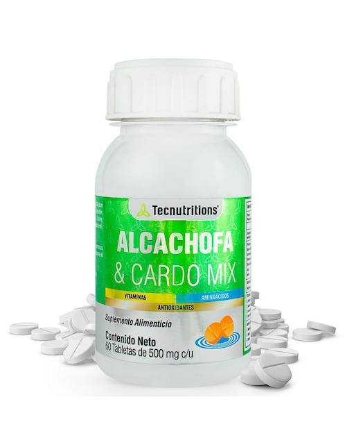 Suplemento alimenticio Alcachofa y cardo Mix Tecnutritions no saborizado 60 tabletas