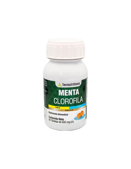 Menta Clorofila Tecnutritions de 60 tabletas