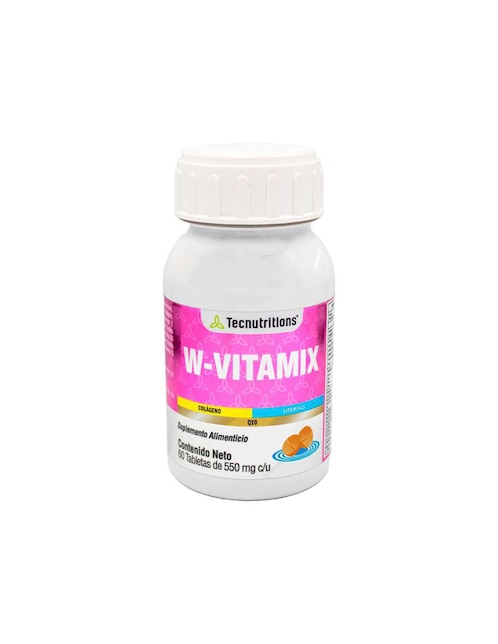 Suplemento alimenticio W-Vitamix Tecnutritions con biotina y colágeno no saborizado 60 tabletas