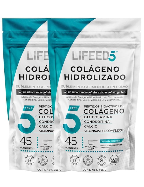 Set de suplementos alimenticios colageno hidrolizado Lifeed5