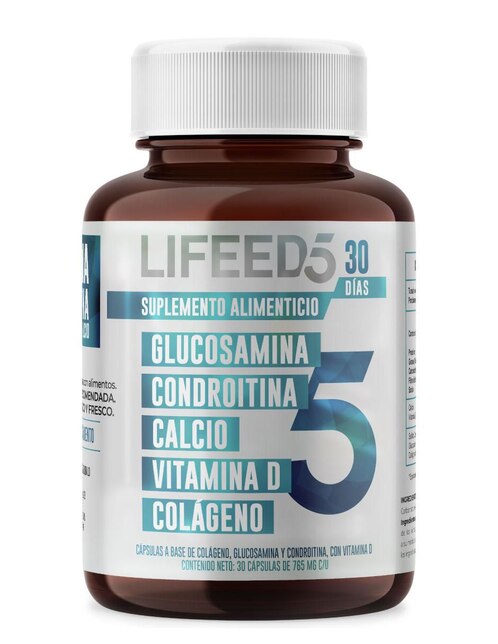 Suplemento alimenticio Joints Support Lifeed5 Glucosamina, Condroitina,  Colágeno Hidrolizado, Calcio y Vitamina no saborizado 30 cápsulas