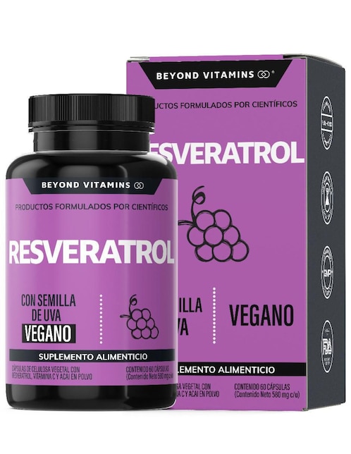 Resveratrol Vegano Beyond Vitamins 60 cápsulas