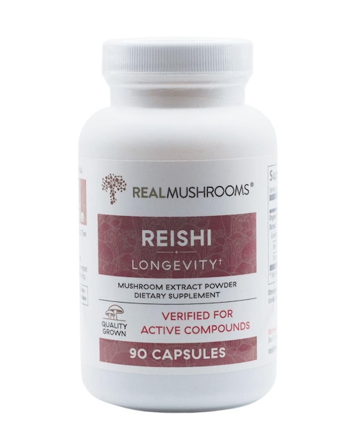 REAL MUSHROOMS Reishi Longevity 90 cápsulas Real Mushrooms con hongo reishi 90 cápsulas