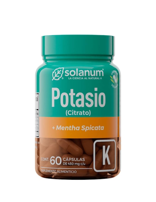Suplemento alimenticio potasio + mentha spicata cápsulas unisex 1
